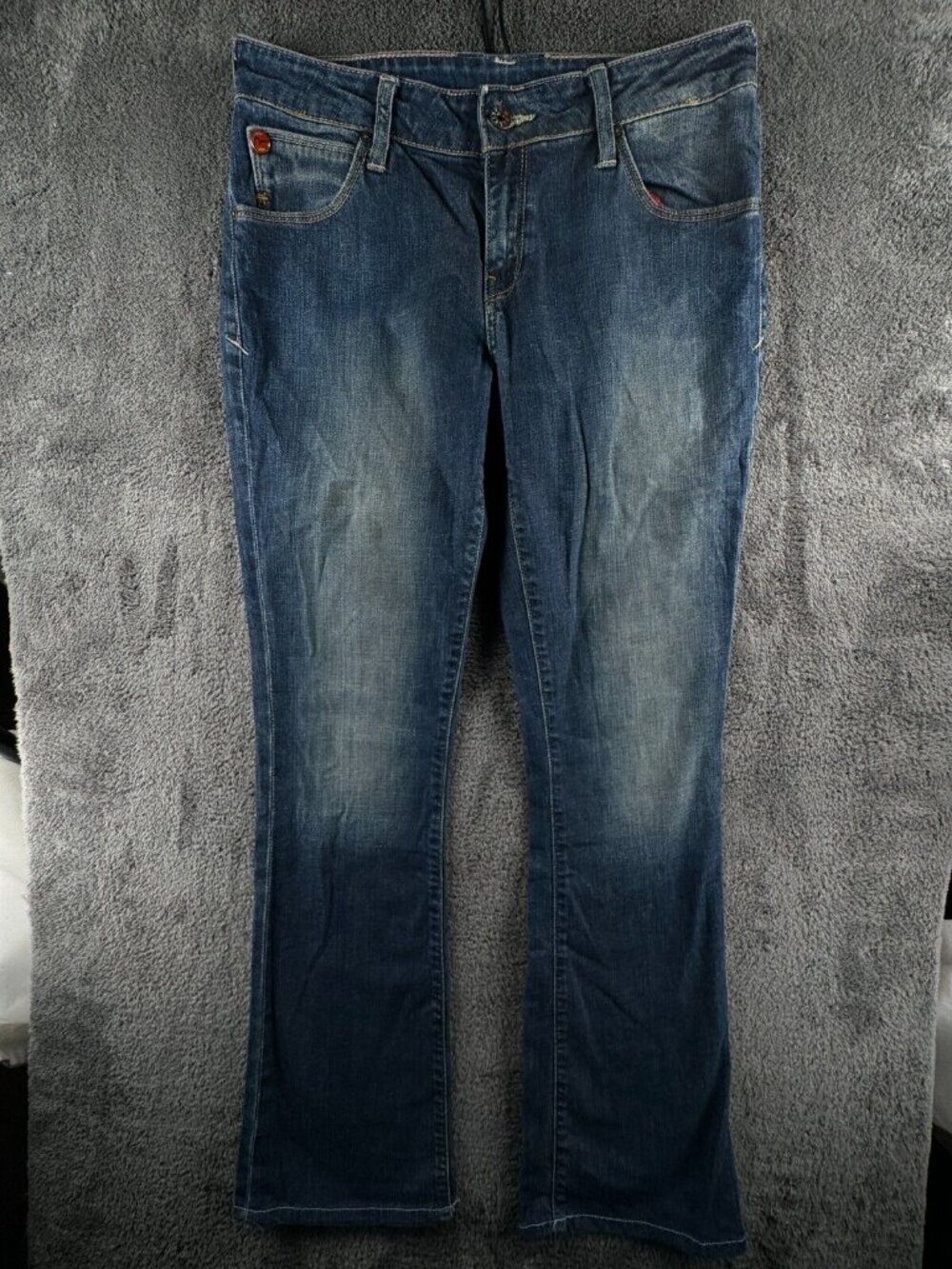 EVISU X Puma Collaboration Jeans Women ACTL 31x32 Blue Straight Leg Denim Adult
